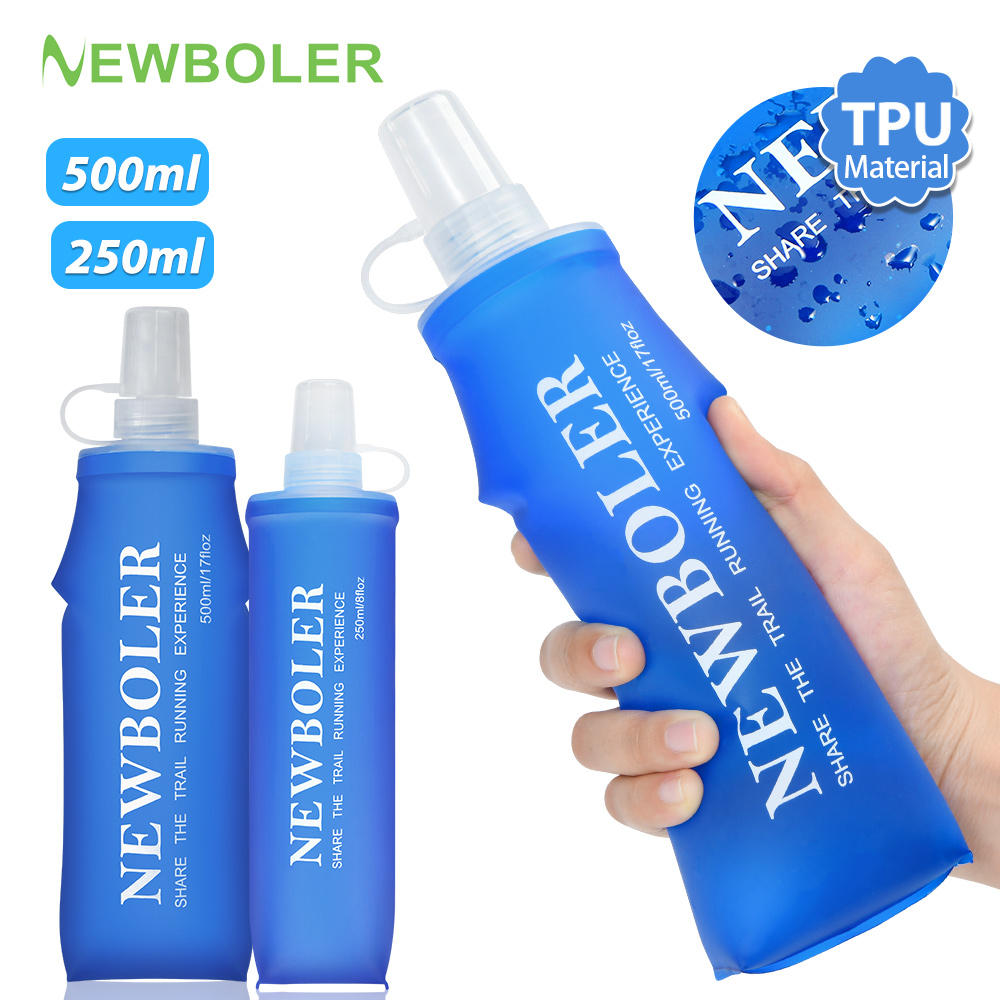 Water Bag Collapsible - NEWBOLER 250ml/500ml Bottiglia d'acqua pieghevole per