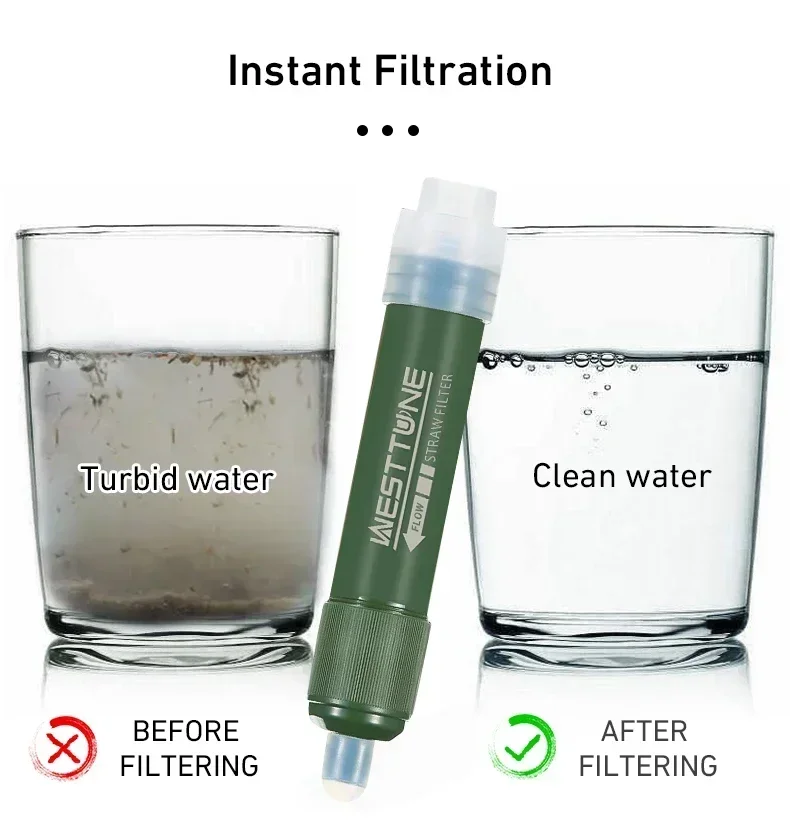 Westtune Mini campeggio estern - Water Purification Straw recensione e prezzo